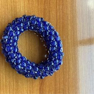 Royal blue crystal beads bracelet